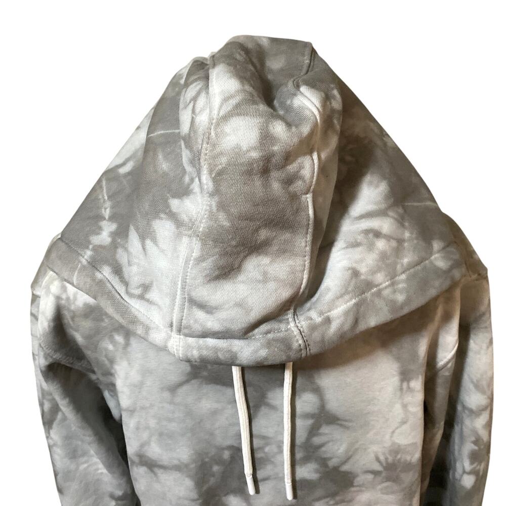Mens Cloud Gray Tie Dye Hoodie Pullover Size Small Drawstring Comfort Champs CSG